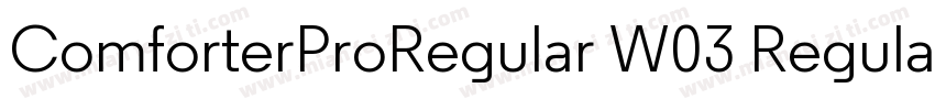 ComforterProRegular W03 Regular字体转换